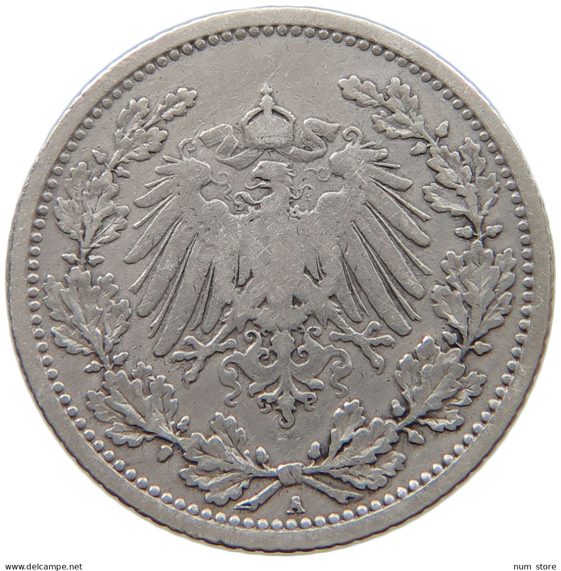 GERMANY EMPIRE 1/2 MARK 1905 A #a069 0215 - 1/2 Mark