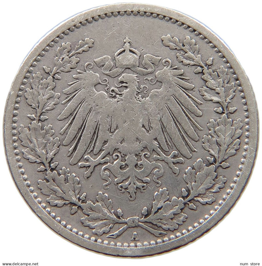 GERMANY EMPIRE 1/2 MARK 1905 A #a069 0195 - 1/2 Mark