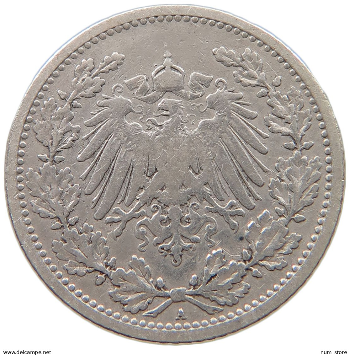 GERMANY EMPIRE 1/2 MARK 1905 A #a044 0923 - 1/2 Mark