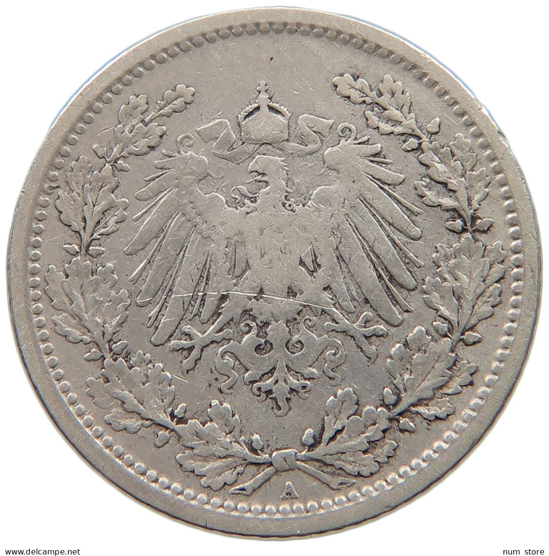 GERMANY EMPIRE 1/2 MARK 1905 A #a044 0079 - 1/2 Mark