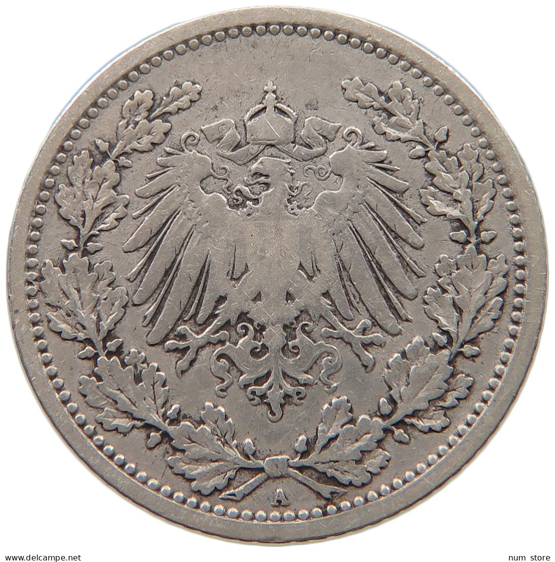 GERMANY EMPIRE 1/2 MARK 1905 A #a044 0135 - 1/2 Mark