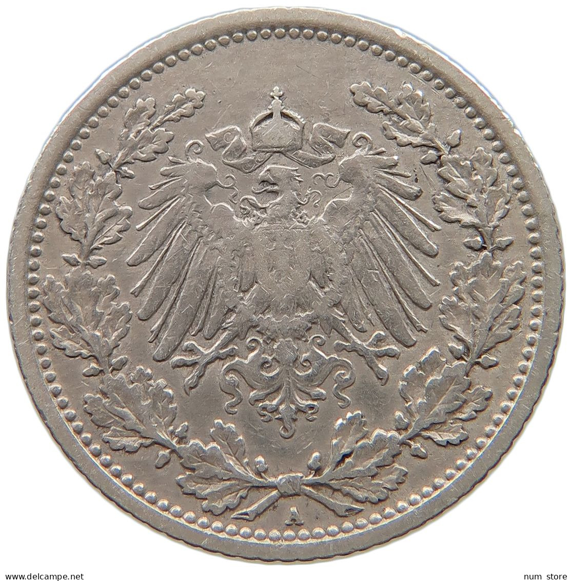 GERMANY EMPIRE 1/2 MARK 1905 A #a044 0121 - 1/2 Mark