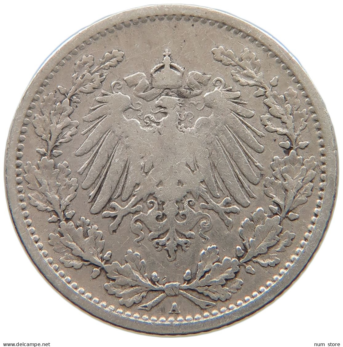 GERMANY EMPIRE 1/2 MARK 1905 A #a044 0129 - 1/2 Mark