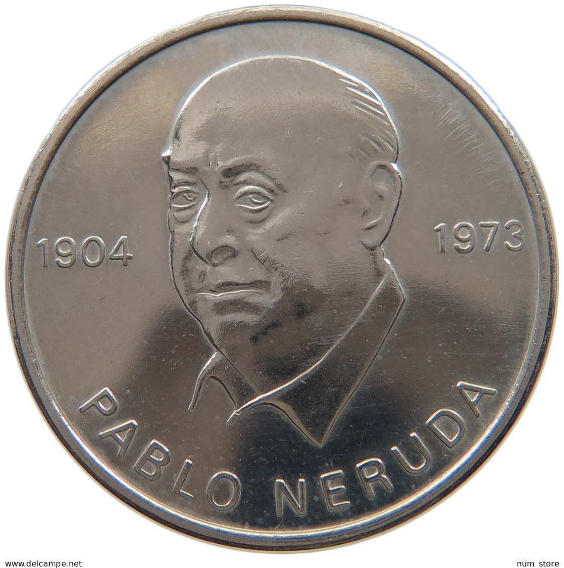 GERMANY DDR MEDAL PABLO NERUDA 1973 27MM #a079 0267 - Sonstige & Ohne Zuordnung