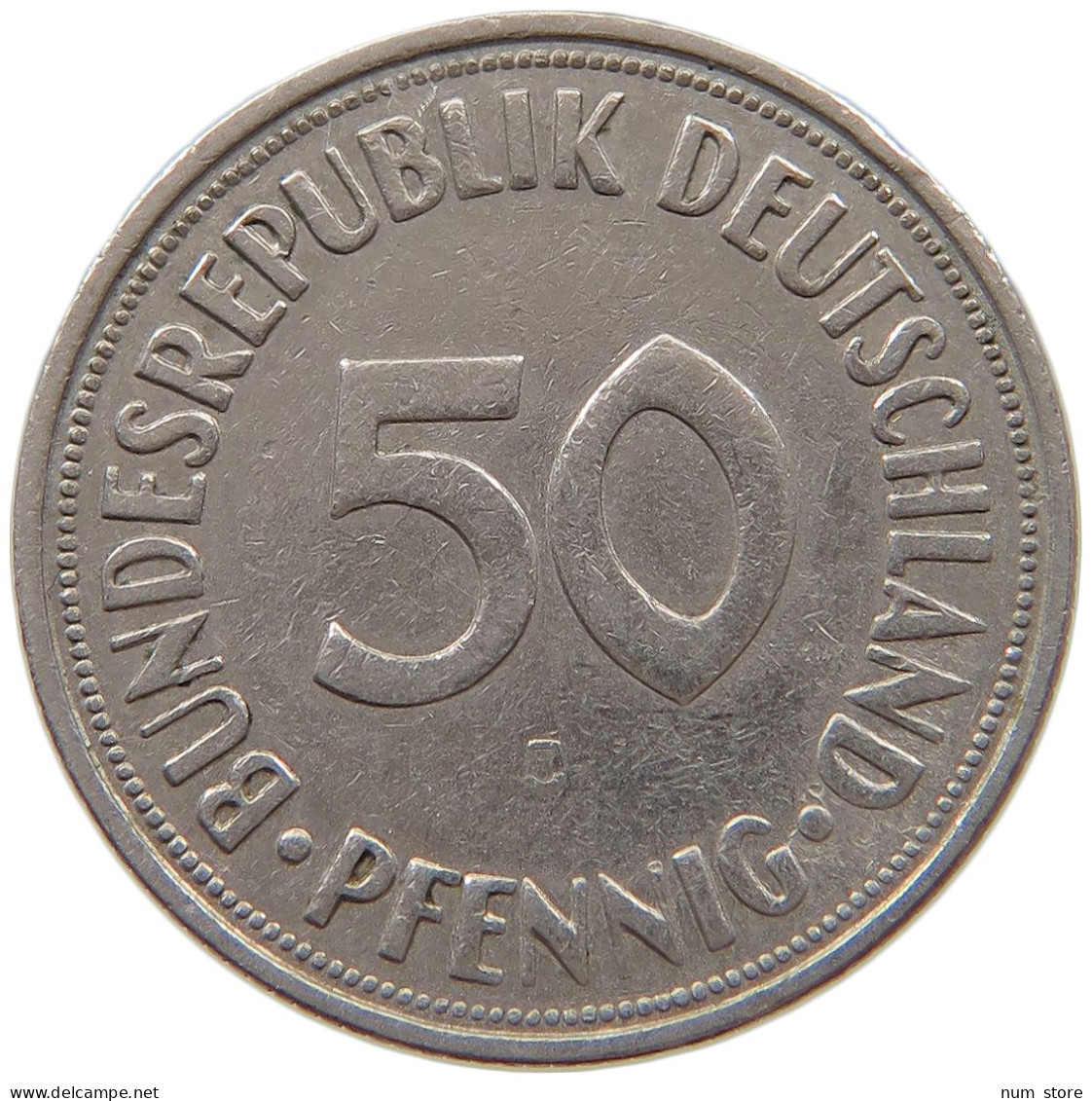GERMANY EMPIRE 50 PFENNIG 1950 J #c071 0225 - 50 Pfennig