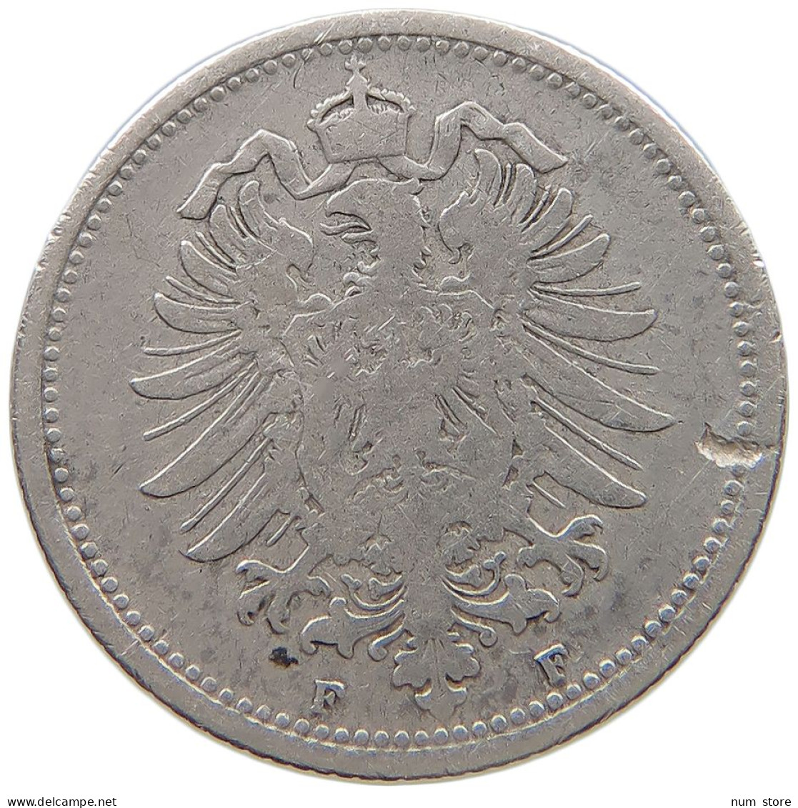 GERMANY EMPIRE 20 PFENNIG 1876 F #s059 0465 - 20 Pfennig