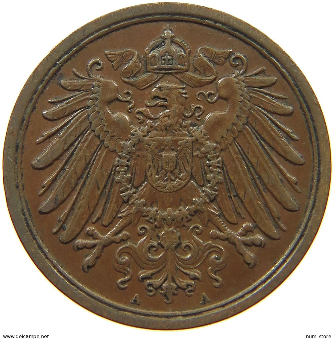 GERMANY EMPIRE 2 PFENNIG 1915 A #s068 0405 - 2 Pfennig