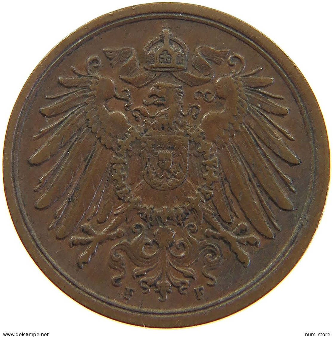 GERMANY EMPIRE 2 PFENNIG 1913 F #a066 0711 - 2 Pfennig