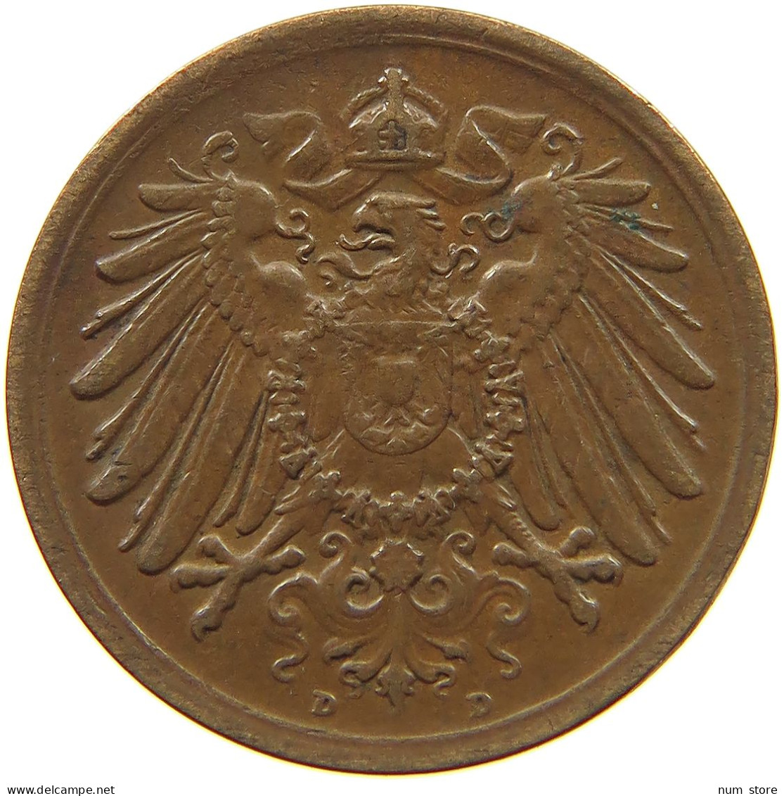 GERMANY EMPIRE 2 PFENNIG 1916 D #s068 0411 - 2 Pfennig