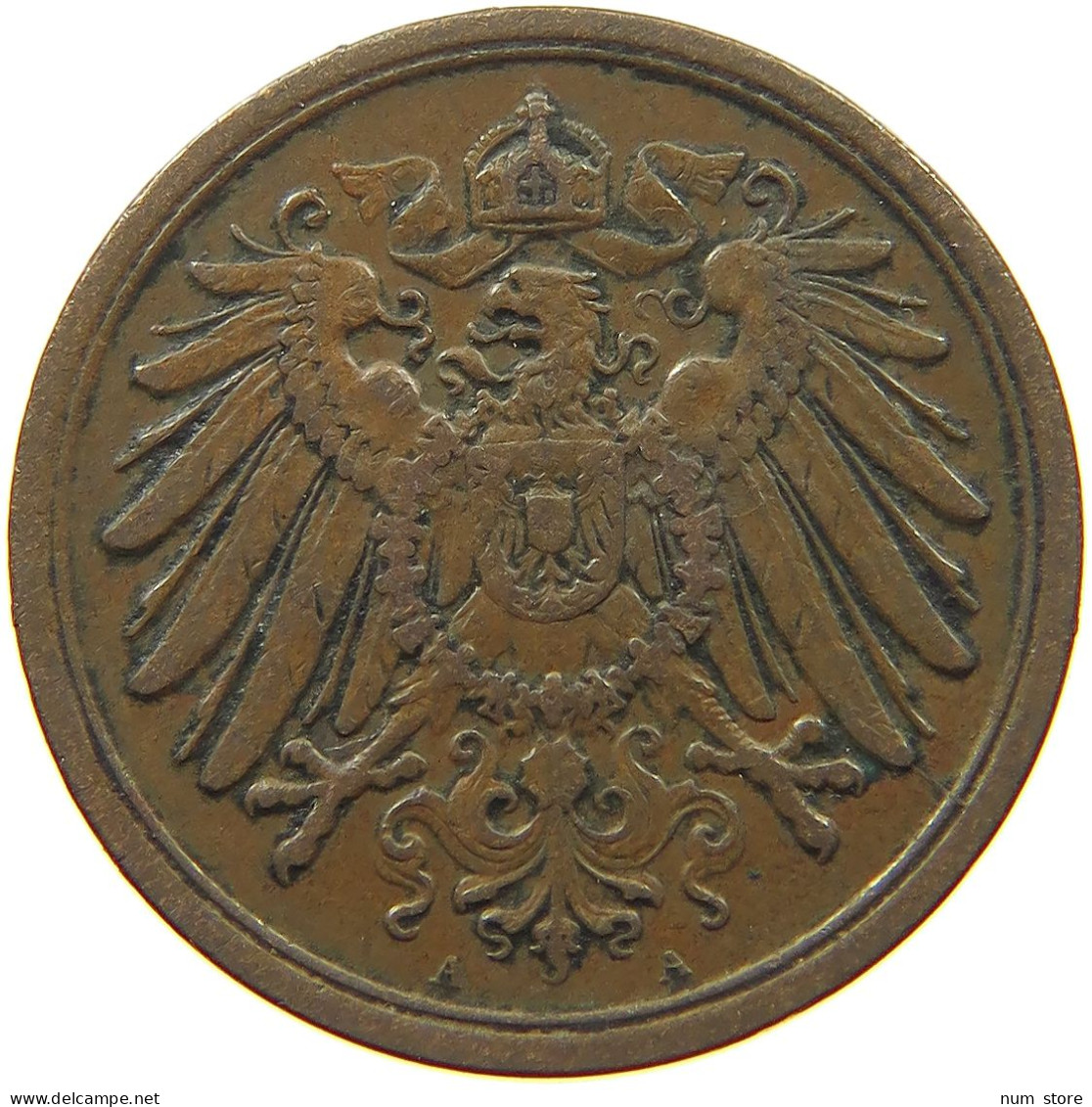 GERMANY EMPIRE 2 PFENNIG 1912 A #s068 0365 - 2 Pfennig