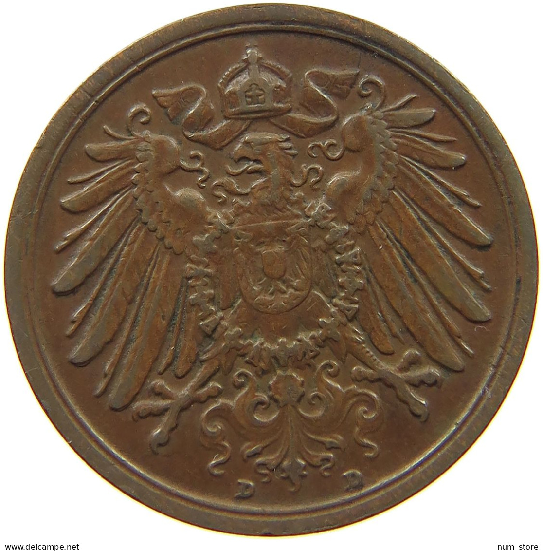 GERMANY EMPIRE 2 PFENNIG 1912 D #s068 0313 - 2 Pfennig