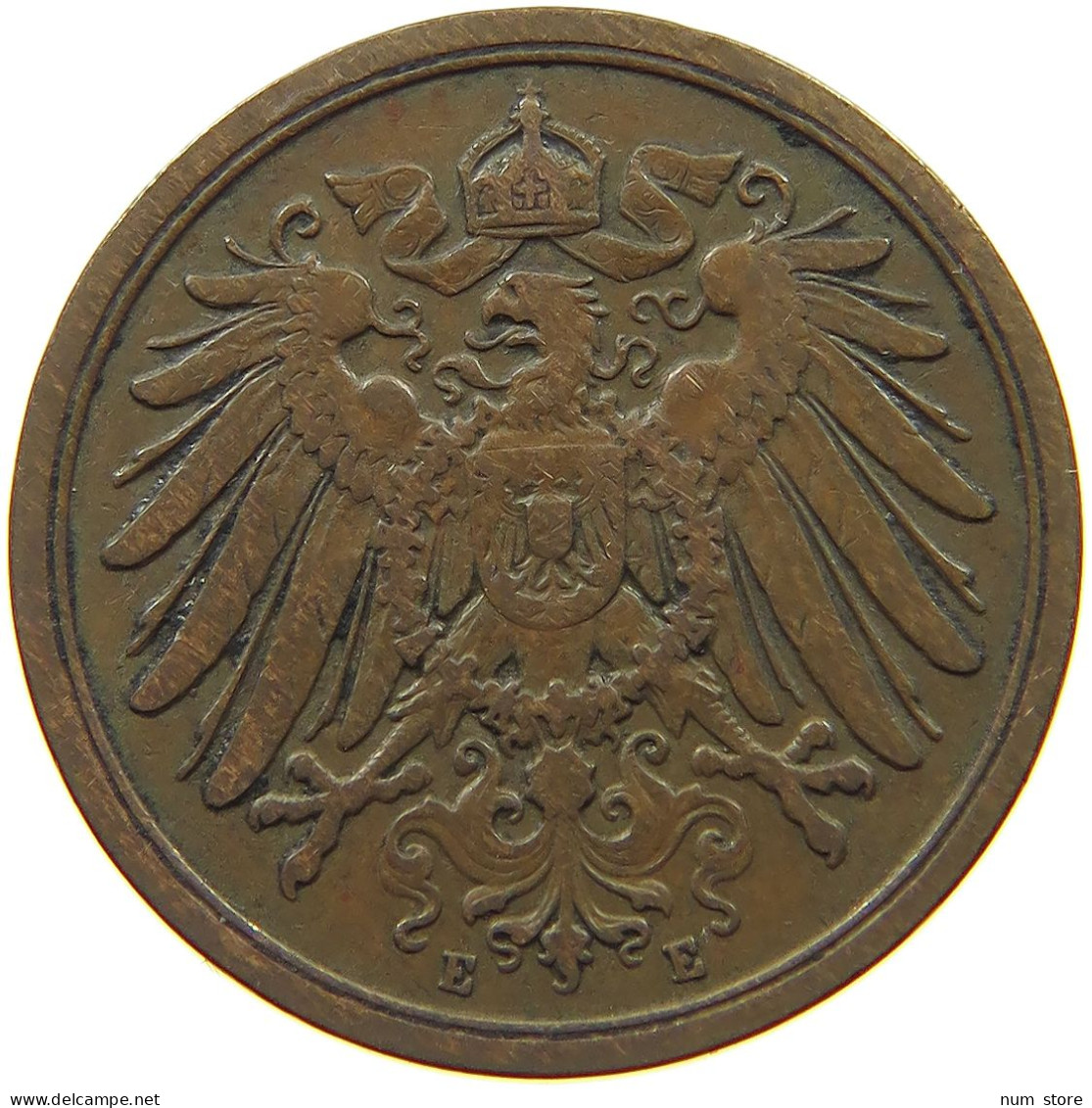 GERMANY EMPIRE 2 PFENNIG 1910 E #s068 0379 - 2 Pfennig