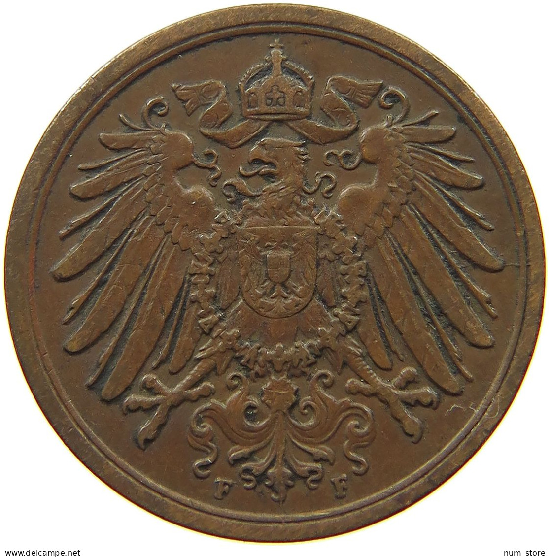 GERMANY EMPIRE 2 PFENNIG 1911 F #s068 0343 - 2 Pfennig