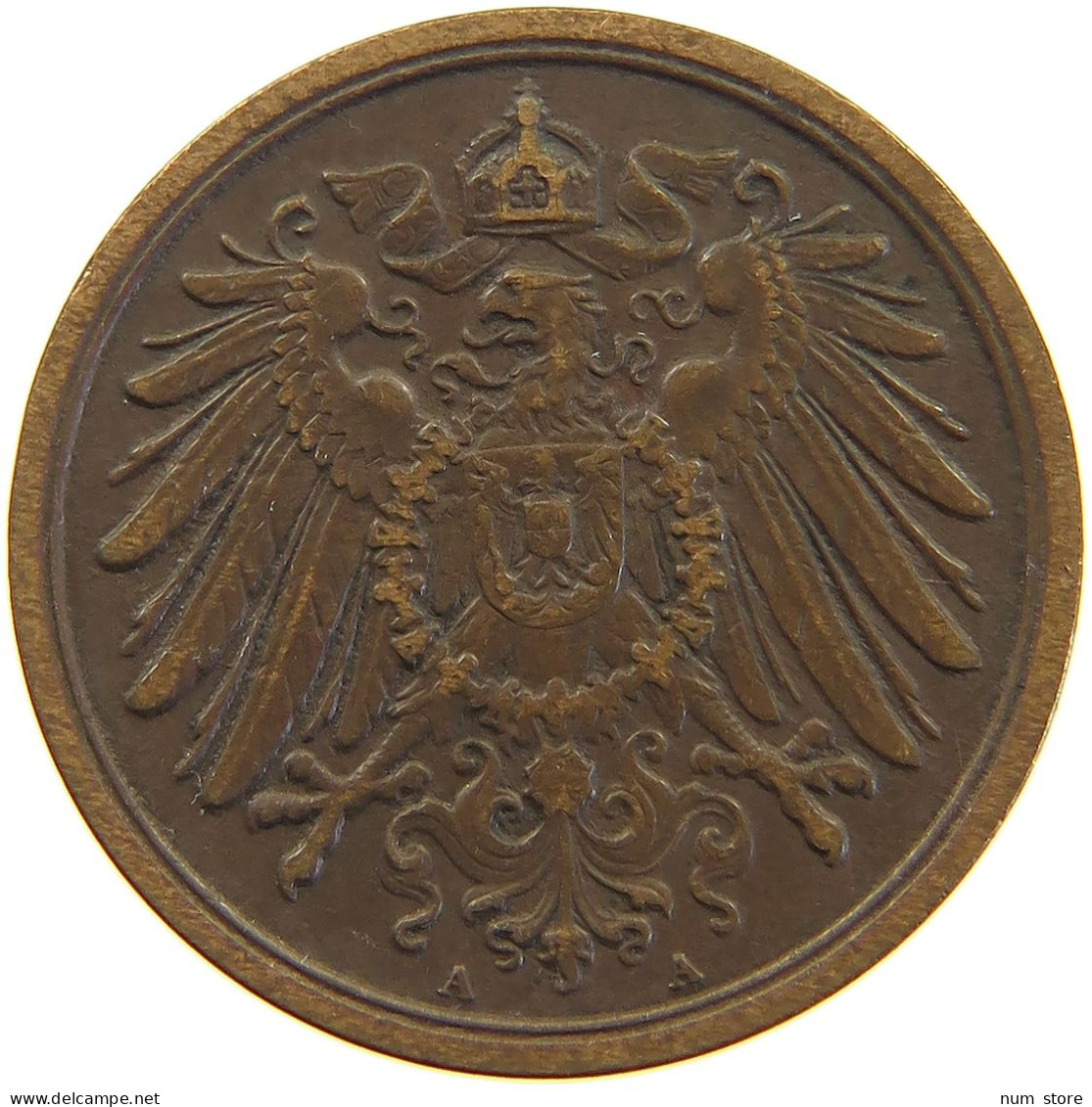 GERMANY EMPIRE 2 PFENNIG 1911 A #a066 0727 - 2 Pfennig