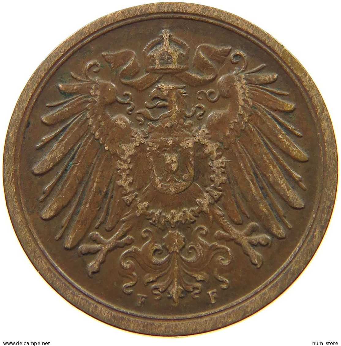 GERMANY EMPIRE 2 PFENNIG 1910 F #s068 0317 - 2 Pfennig