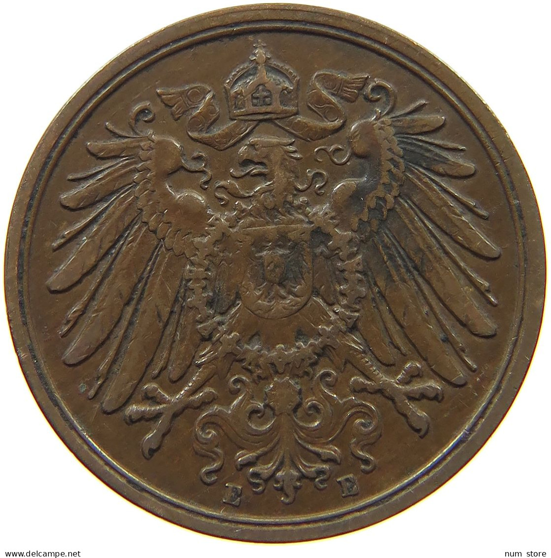 GERMANY EMPIRE 2 PFENNIG 1907 E #s068 0331 - 2 Pfennig