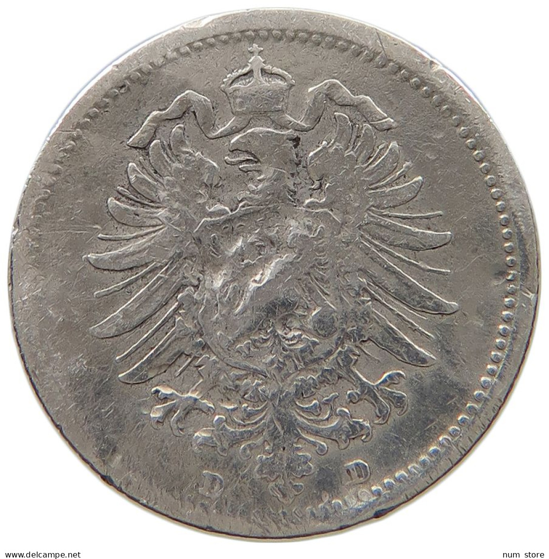 GERMANY EMPIRE 20 PFENNIG 1875 D #a045 0889 - 20 Pfennig