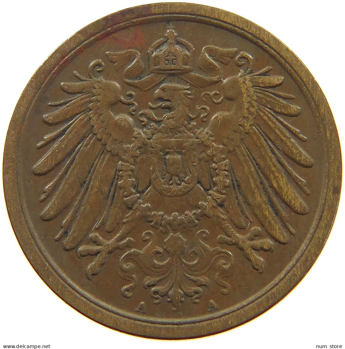 GERMANY EMPIRE 2 PFENNIG 1907 A #a013 0099 - 2 Pfennig