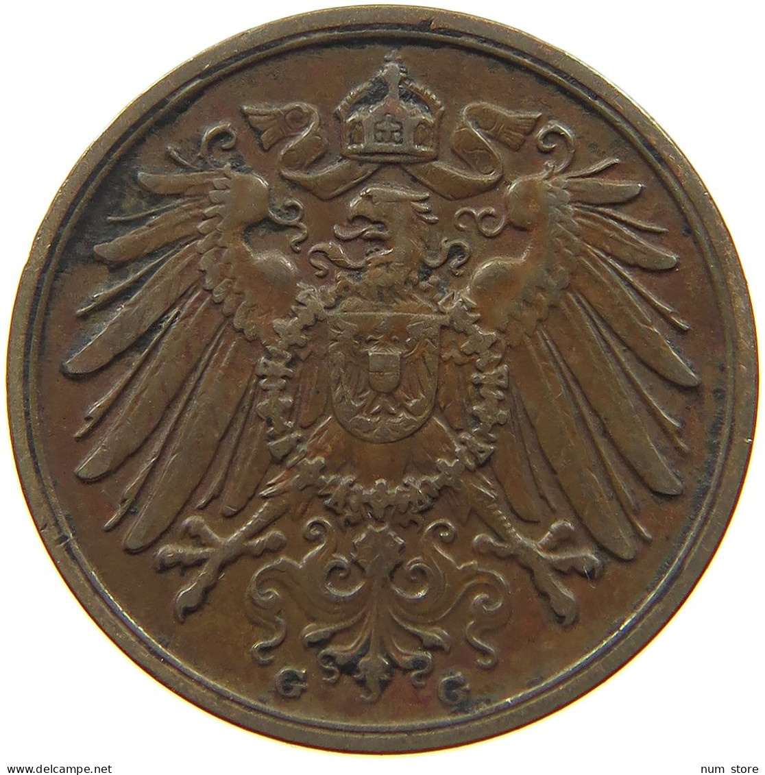 GERMANY EMPIRE 2 PFENNIG 1906 G #s068 0431 - 2 Pfennig