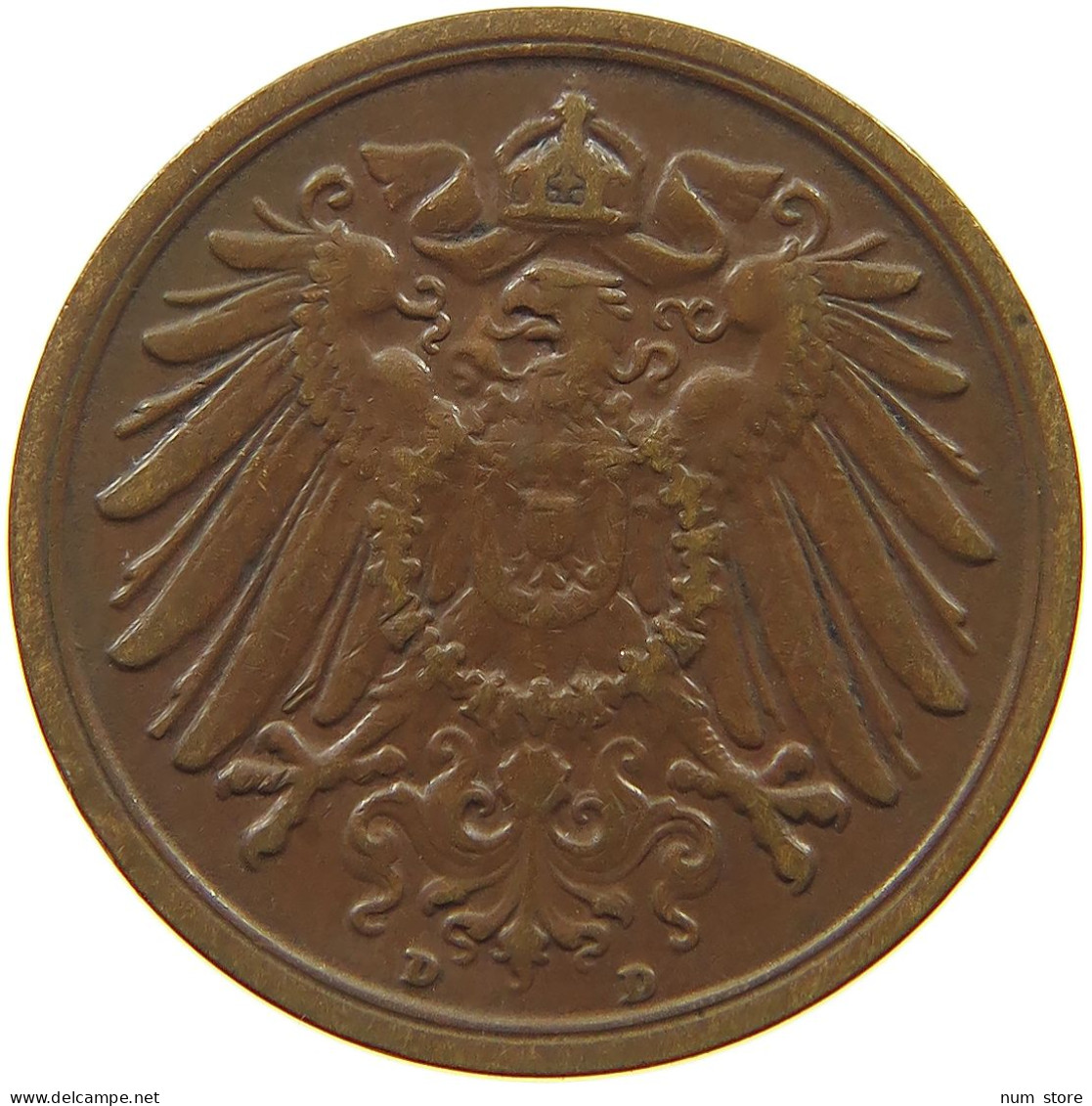 GERMANY EMPIRE 2 PFENNIG 1906 D #c082 0211 - 2 Pfennig