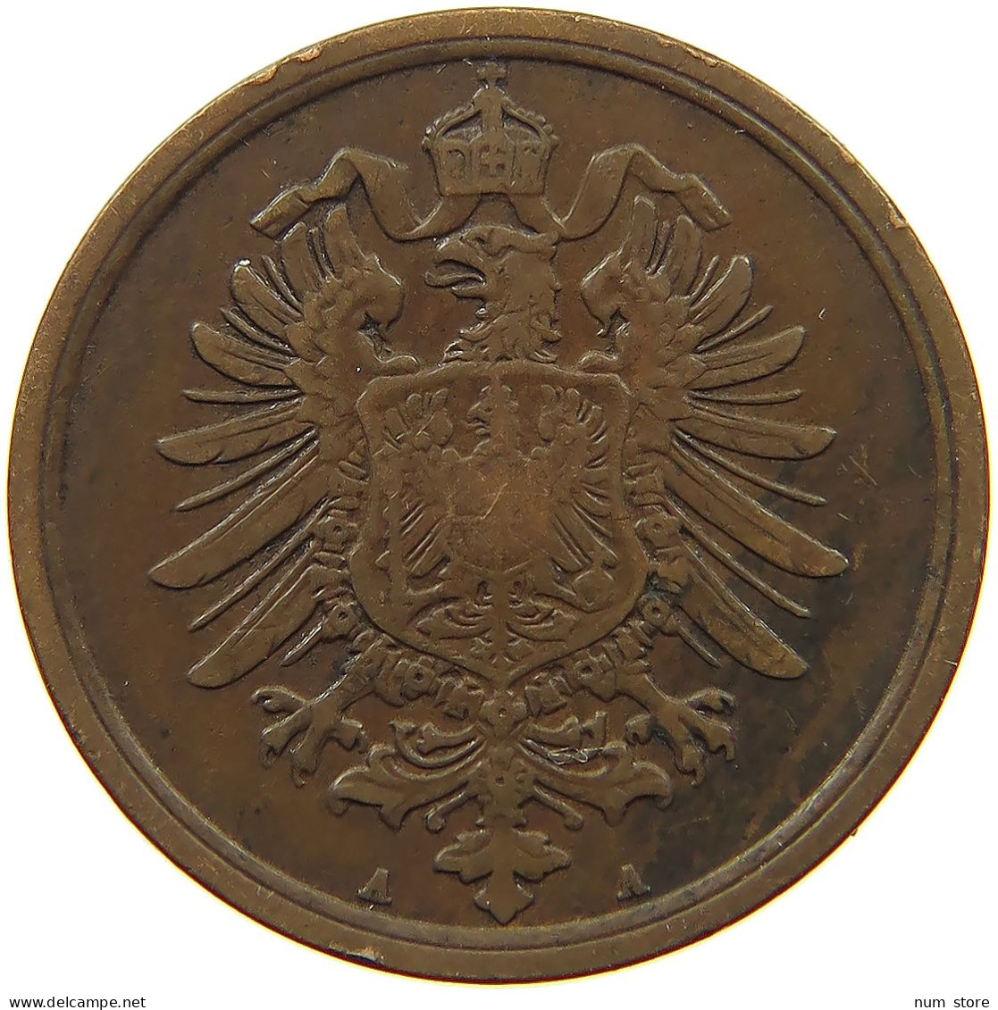 GERMANY EMPIRE 2 PFENNIG 1877 A #s078 0871 - 2 Pfennig