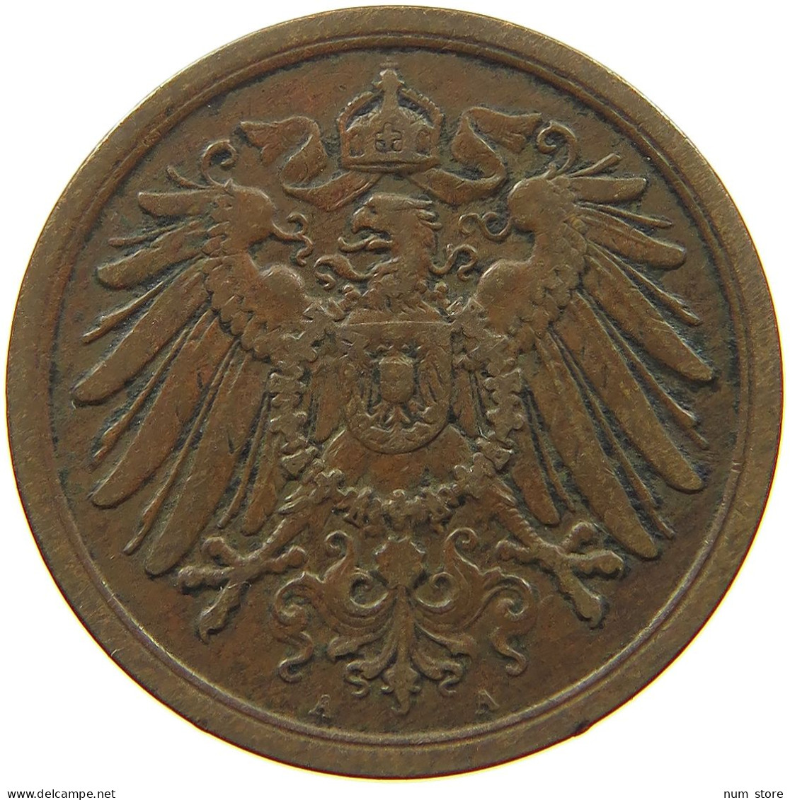 GERMANY EMPIRE 2 PFENNIG 1906 A #s068 0335 - 2 Pfennig