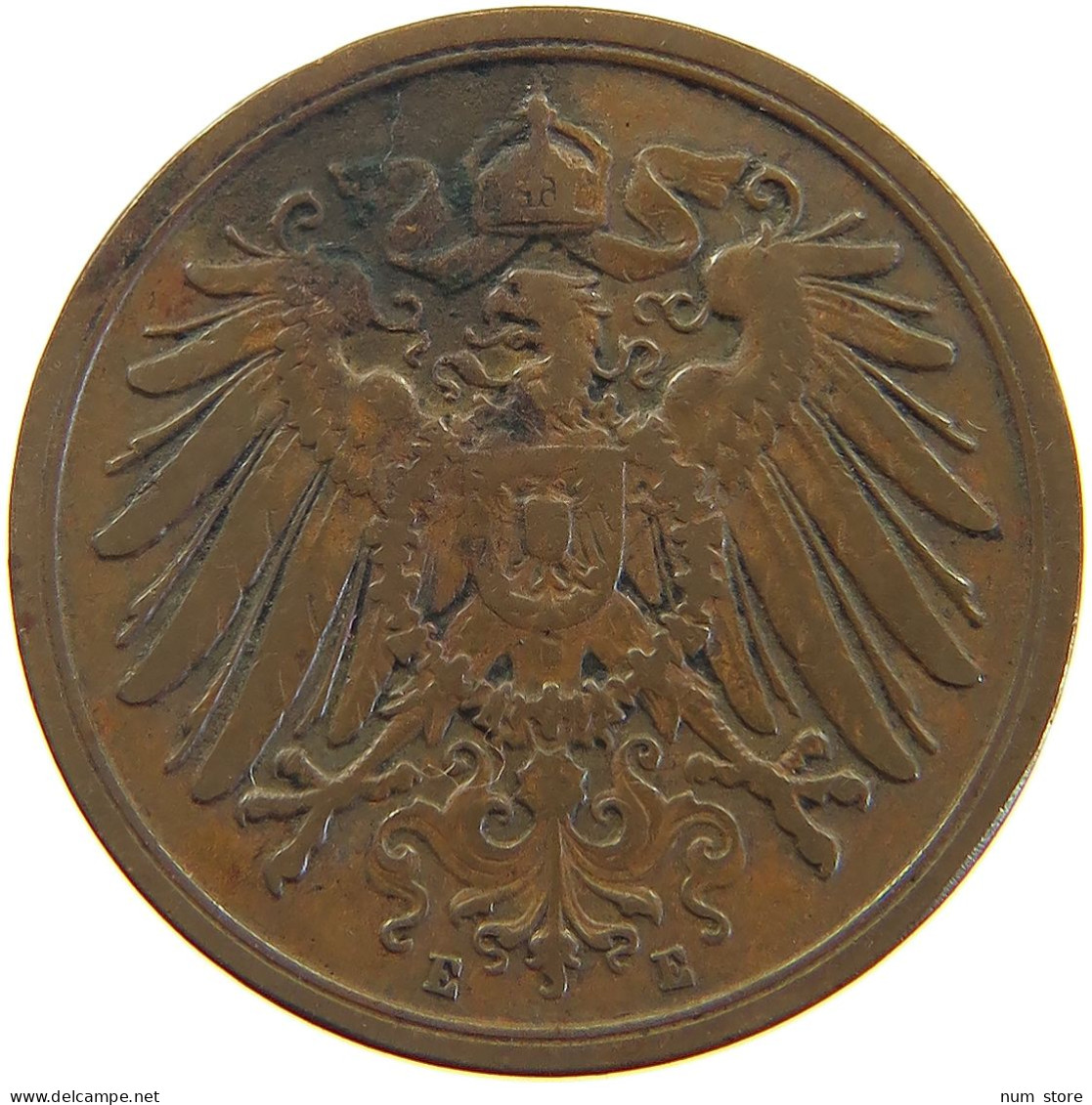 GERMANY EMPIRE 2 PFENNIG 1905 E #a066 0729 - 2 Pfennig