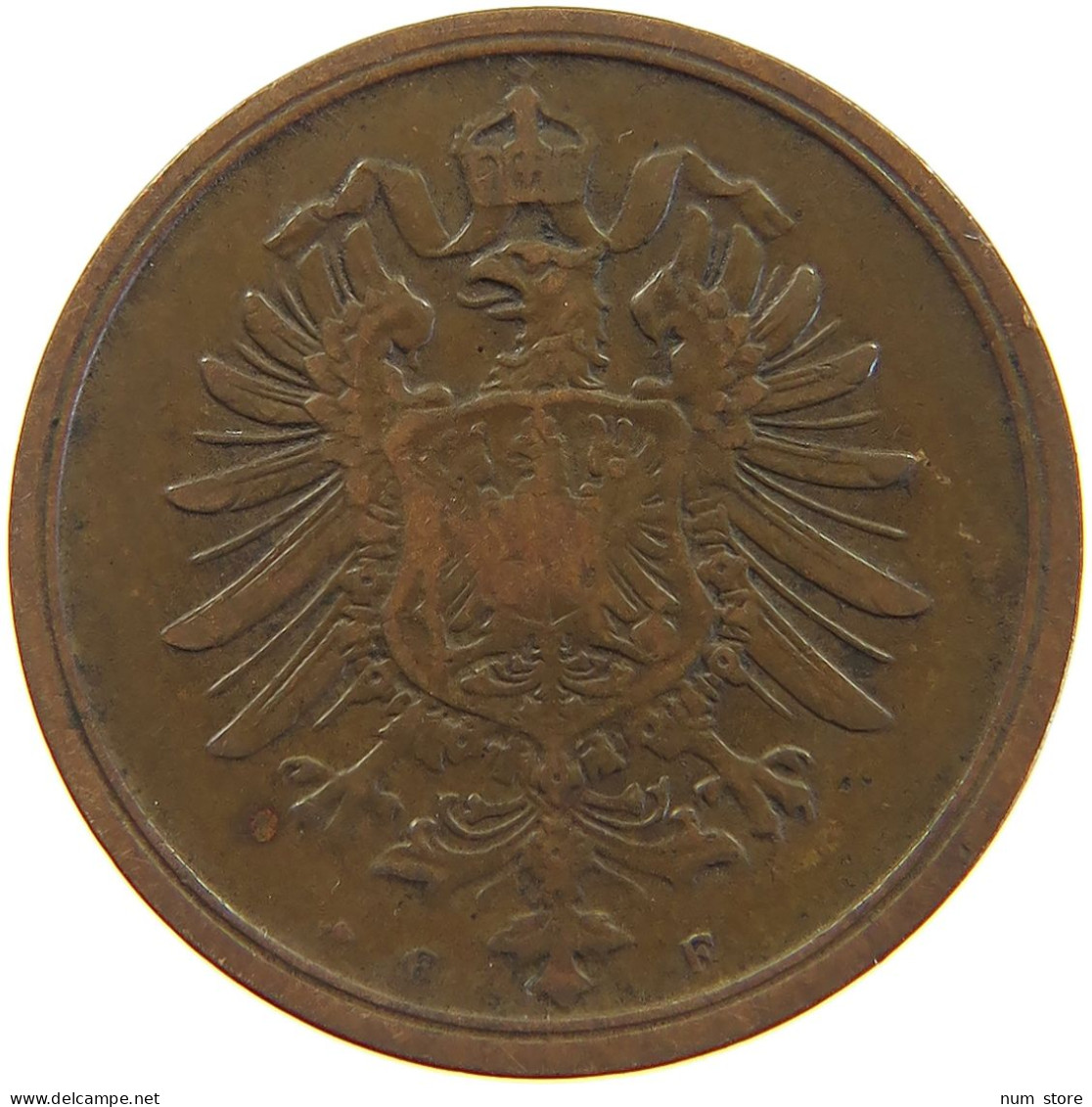 GERMANY EMPIRE 2 PFENNIG 1876 F #a066 0735 - 2 Pfennig