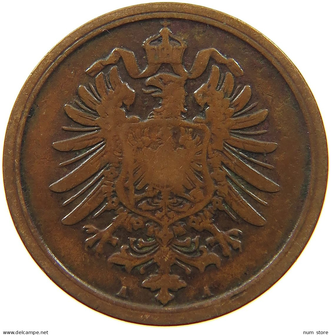 GERMANY EMPIRE 2 PFENNIG 1876 A #a013 0471 - 2 Pfennig