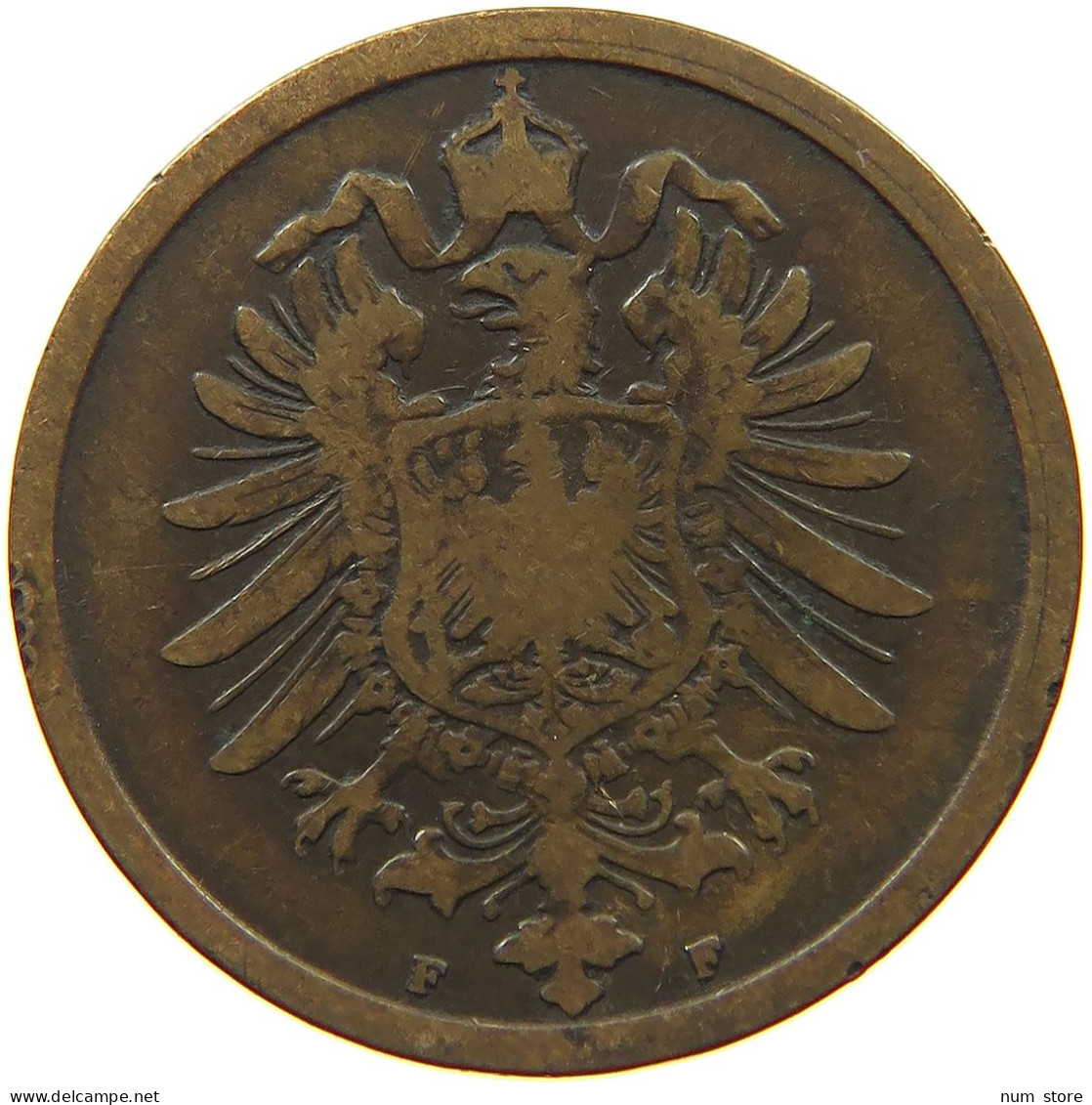 GERMANY EMPIRE 2 PFENNIG 1875 F #s068 0347 - 2 Pfennig