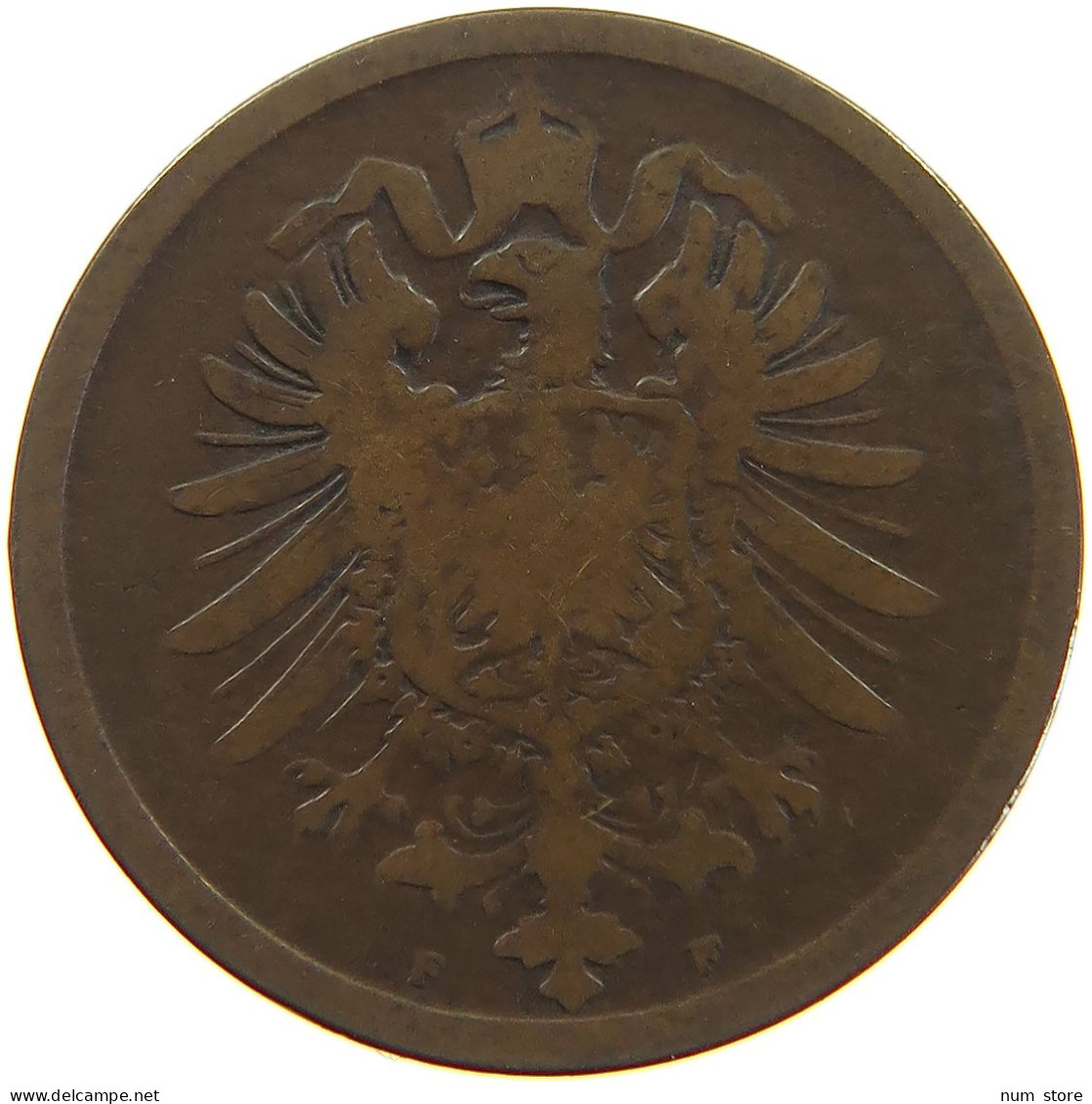 GERMANY EMPIRE 2 PFENNIG 1875 F #a066 0721 - 2 Pfennig