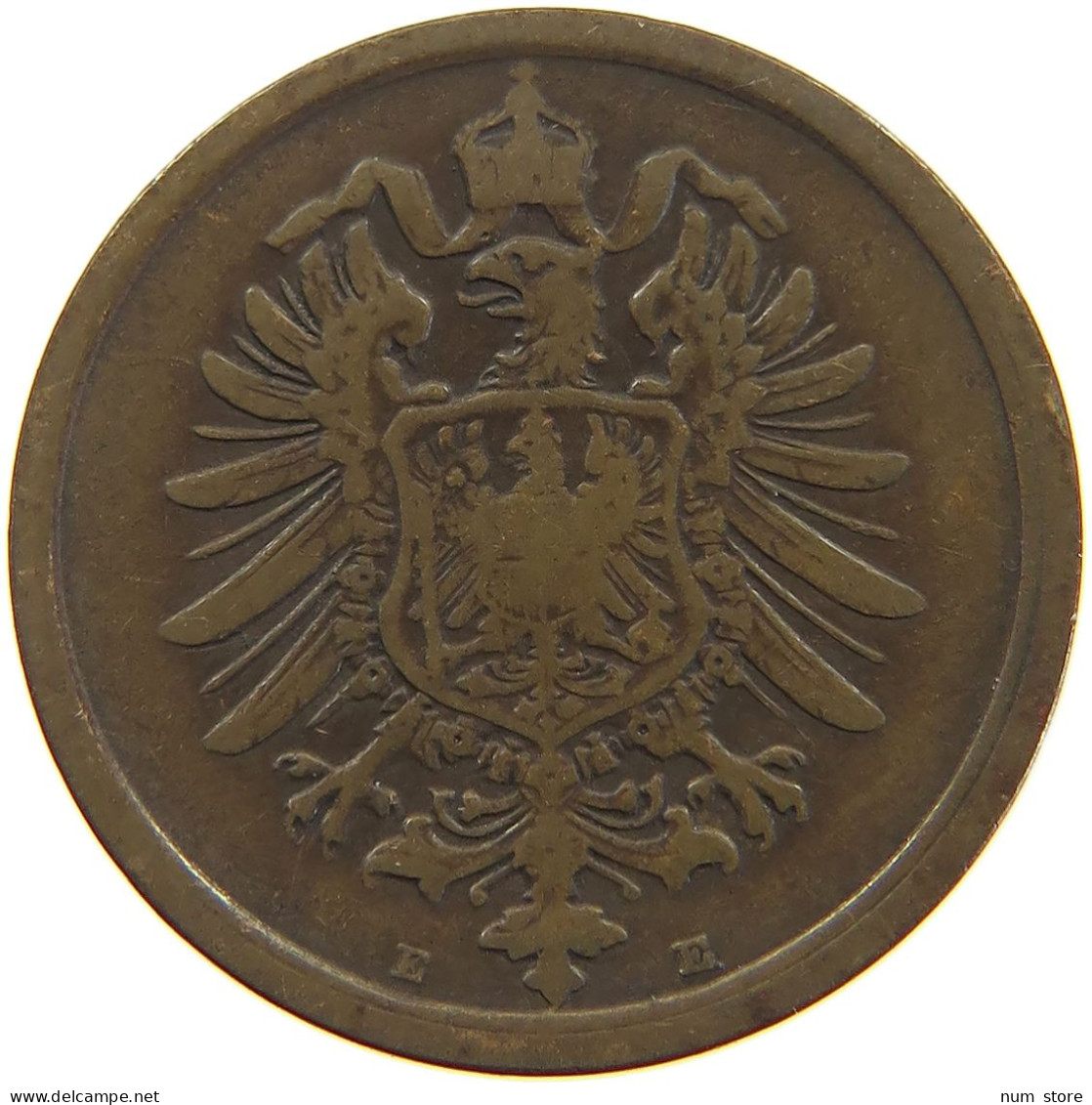 GERMANY EMPIRE 2 PFENNIG 1875 E #a066 0687 - 2 Pfennig