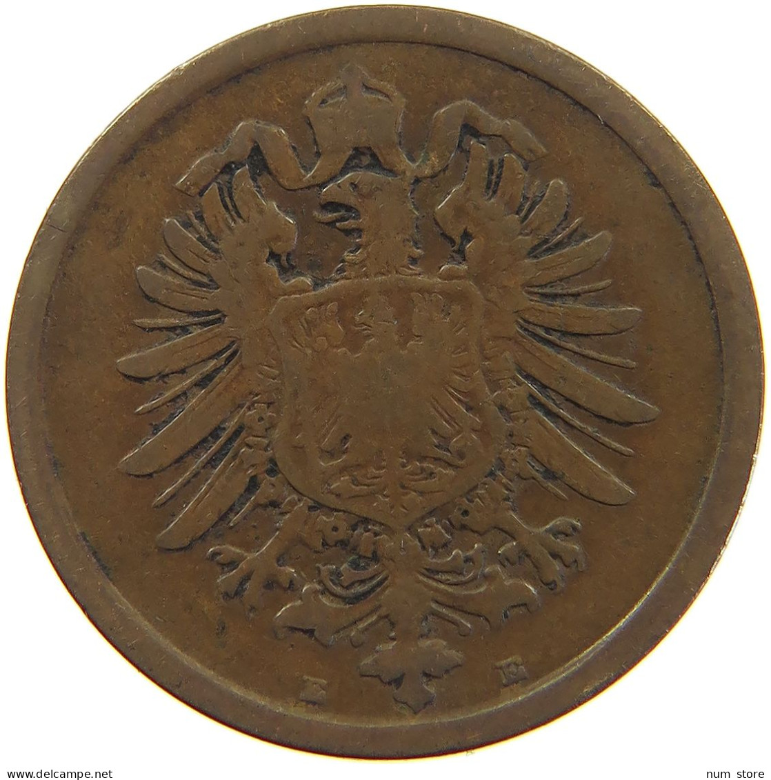 GERMANY EMPIRE 2 PFENNIG 1875 E #a066 0709 - 2 Pfennig