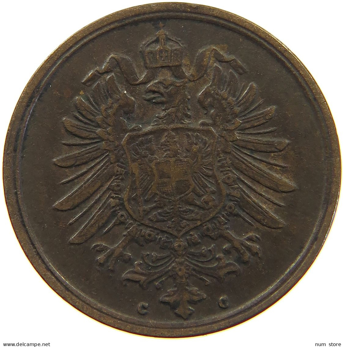 GERMANY EMPIRE 2 PFENNIG 1875 C #c081 0207 - 2 Pfennig