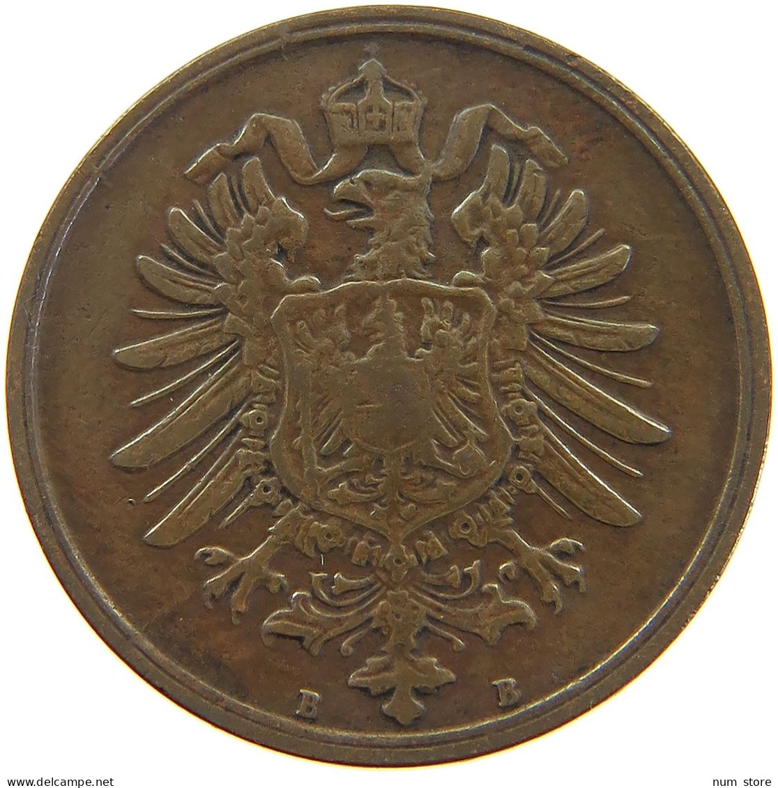 GERMANY EMPIRE 2 PFENNIG 1875 B #a066 0717 - 2 Pfennig