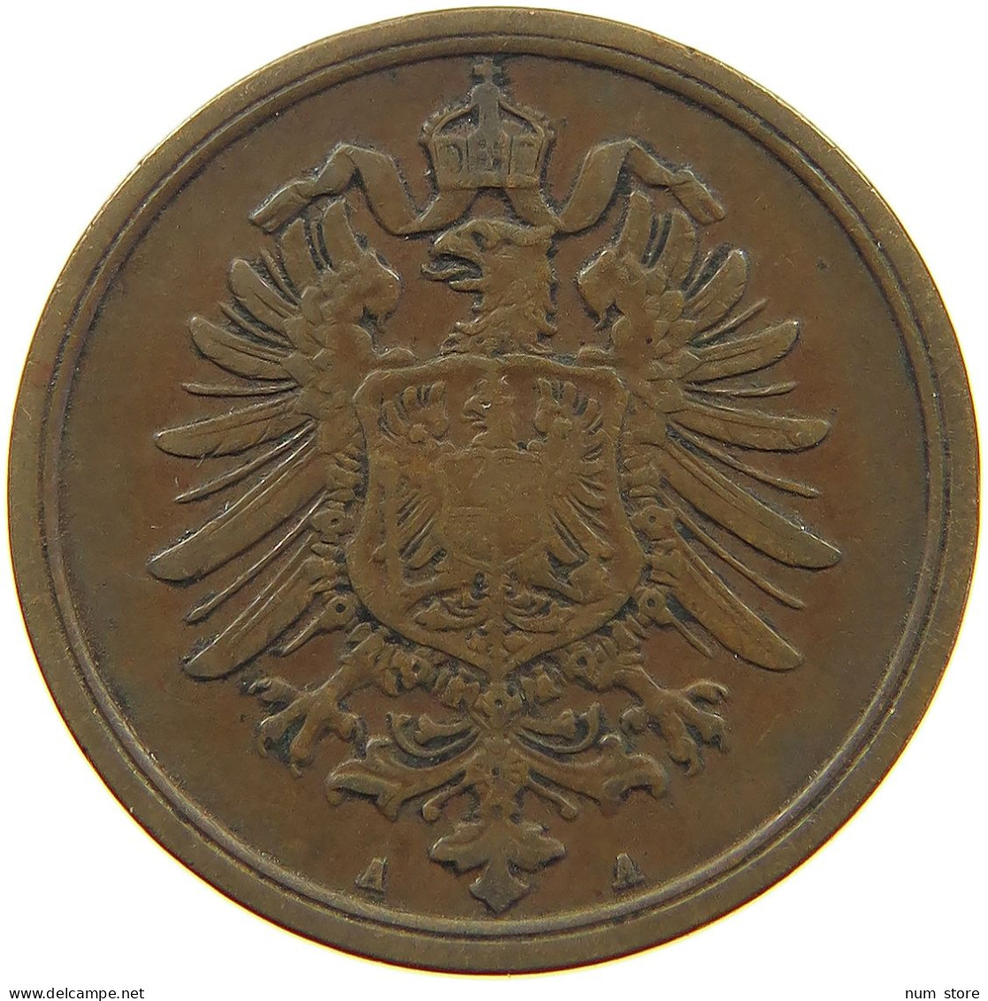 GERMANY EMPIRE 2 PFENNIG 1877 A #a013 0129 - 2 Pfennig