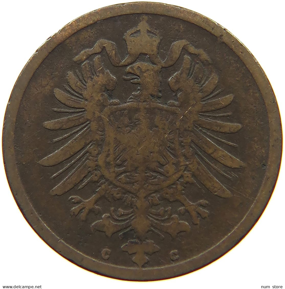 GERMANY EMPIRE 2 PFENNIG 1875 C #s078 0579 - 2 Pfennig