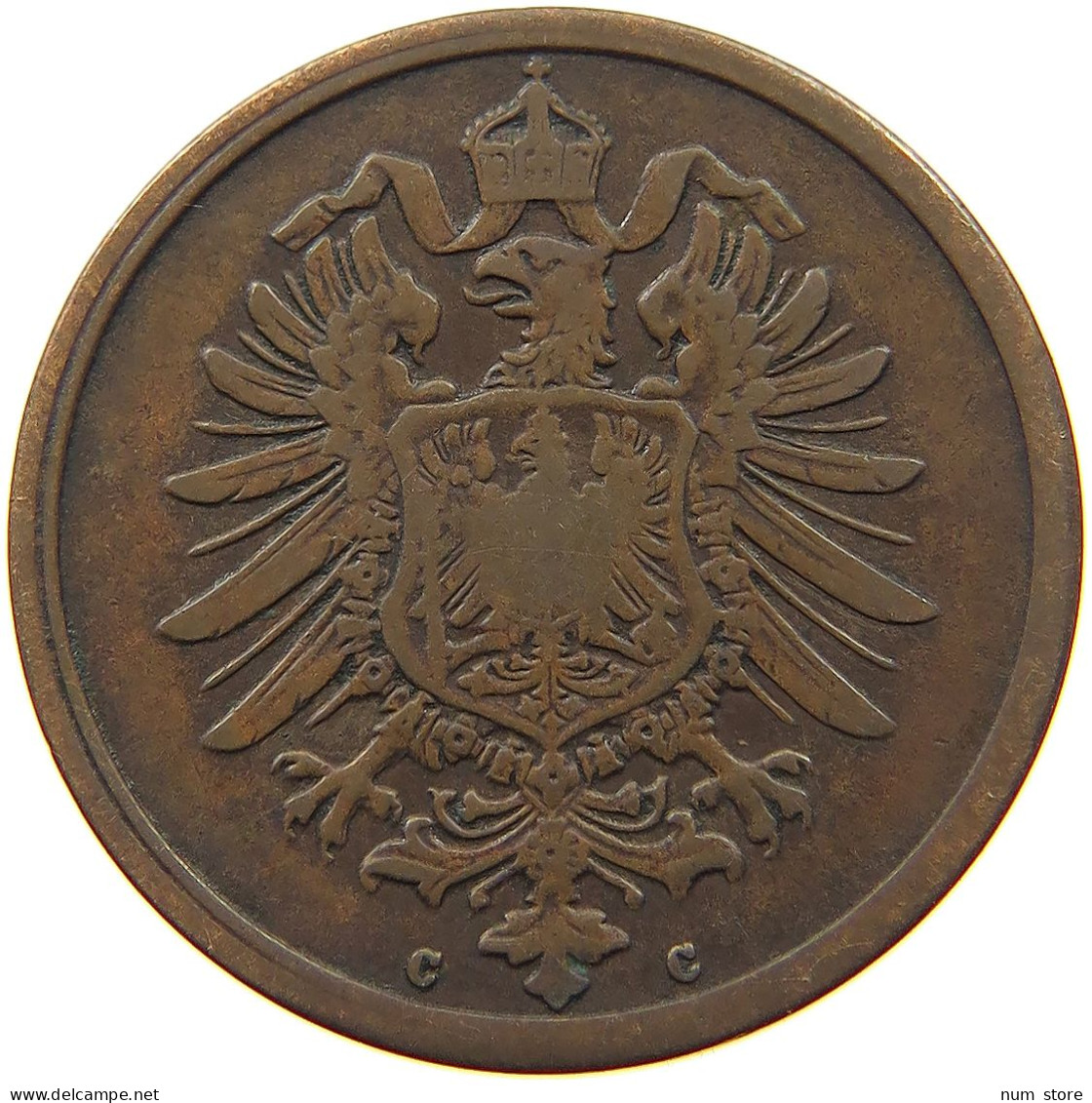 GERMANY EMPIRE 2 PFENNIG 1875 C #s036 0763 - 2 Pfennig