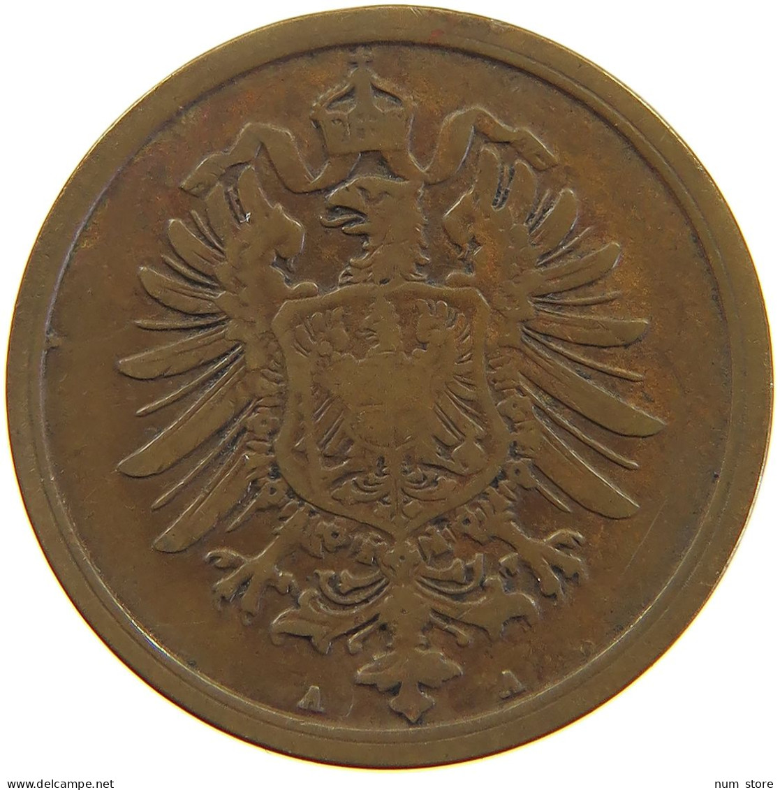 GERMANY EMPIRE 2 PFENNIG 1875 A #a066 0737 - 2 Pfennig
