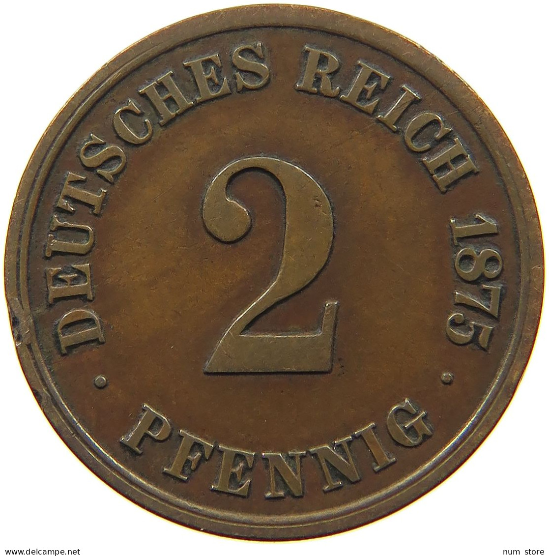 GERMANY EMPIRE 2 PFENNIG 1875 A #c082 0213 - 2 Pfennig