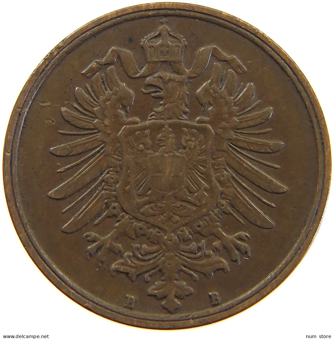 GERMANY EMPIRE 2 PFENNIG 1875 B #a066 0739 - 2 Pfennig