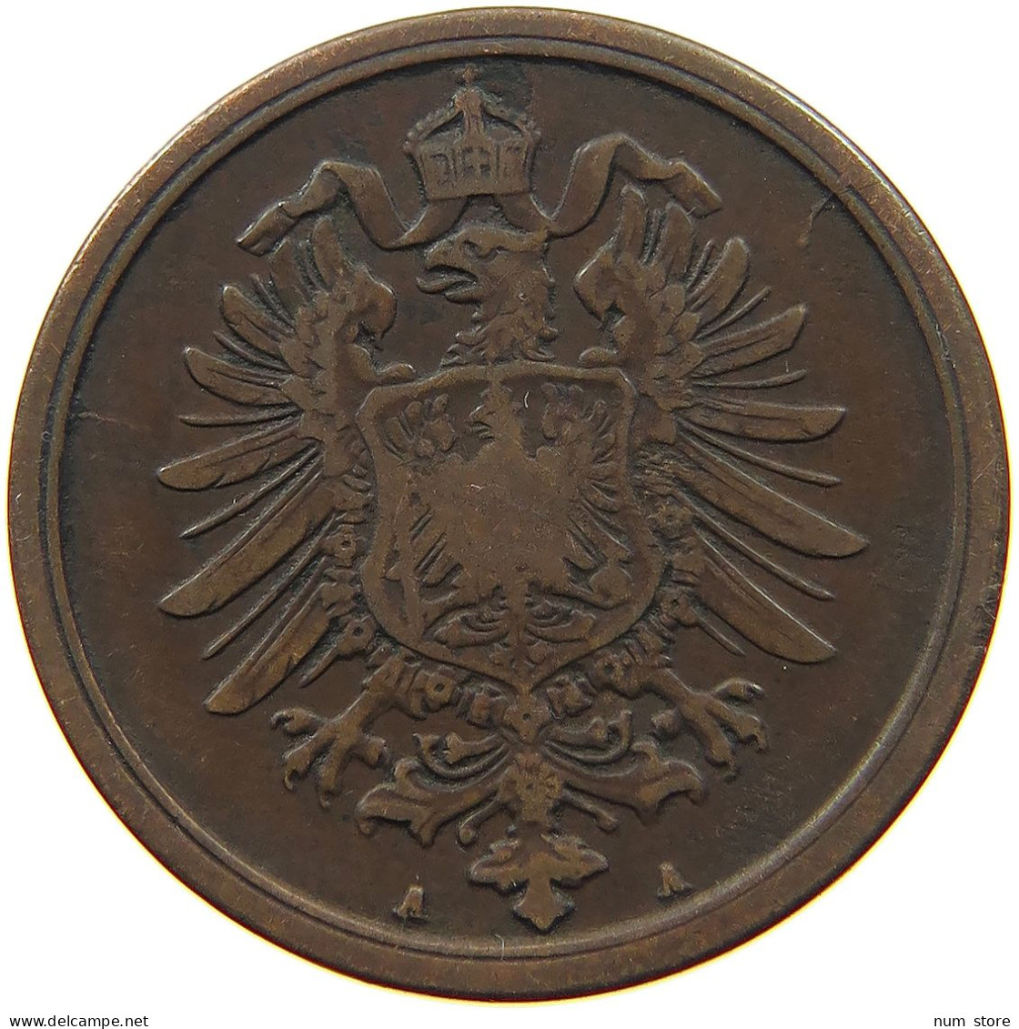 GERMANY EMPIRE 2 PFENNIG 1874 A #s036 0775 - 2 Pfennig