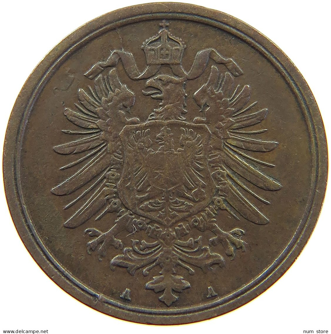 GERMANY EMPIRE 2 PFENNIG 1874 A #a013 0133 - 2 Pfennig