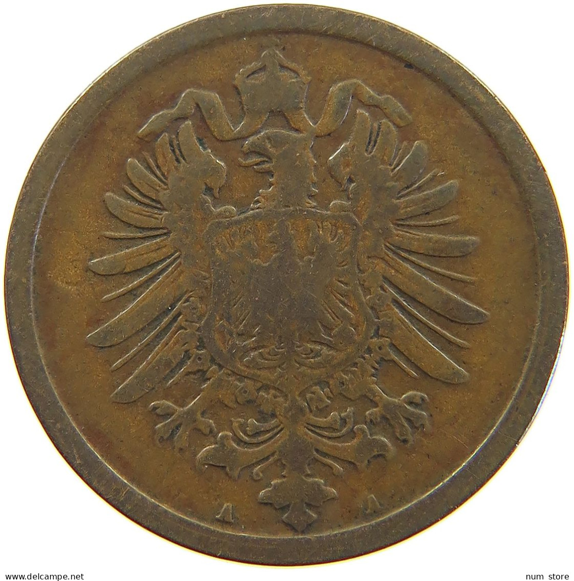 GERMANY EMPIRE 2 PFENNIG 1874 A #a066 0691 - 2 Pfennig
