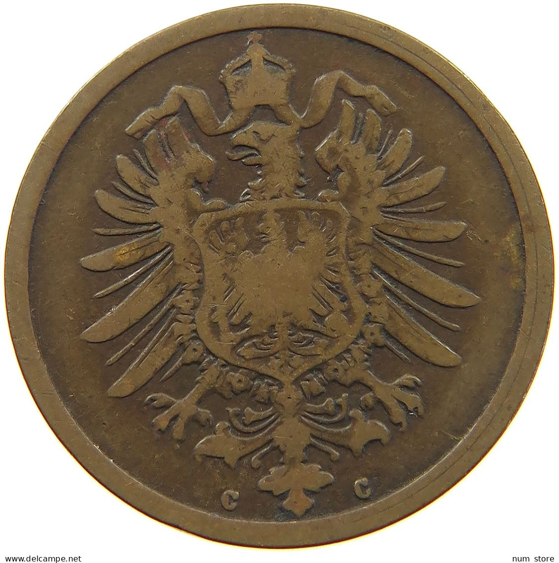 GERMANY EMPIRE 2 PFENNIG 1875 C #a013 0143 - 2 Pfennig