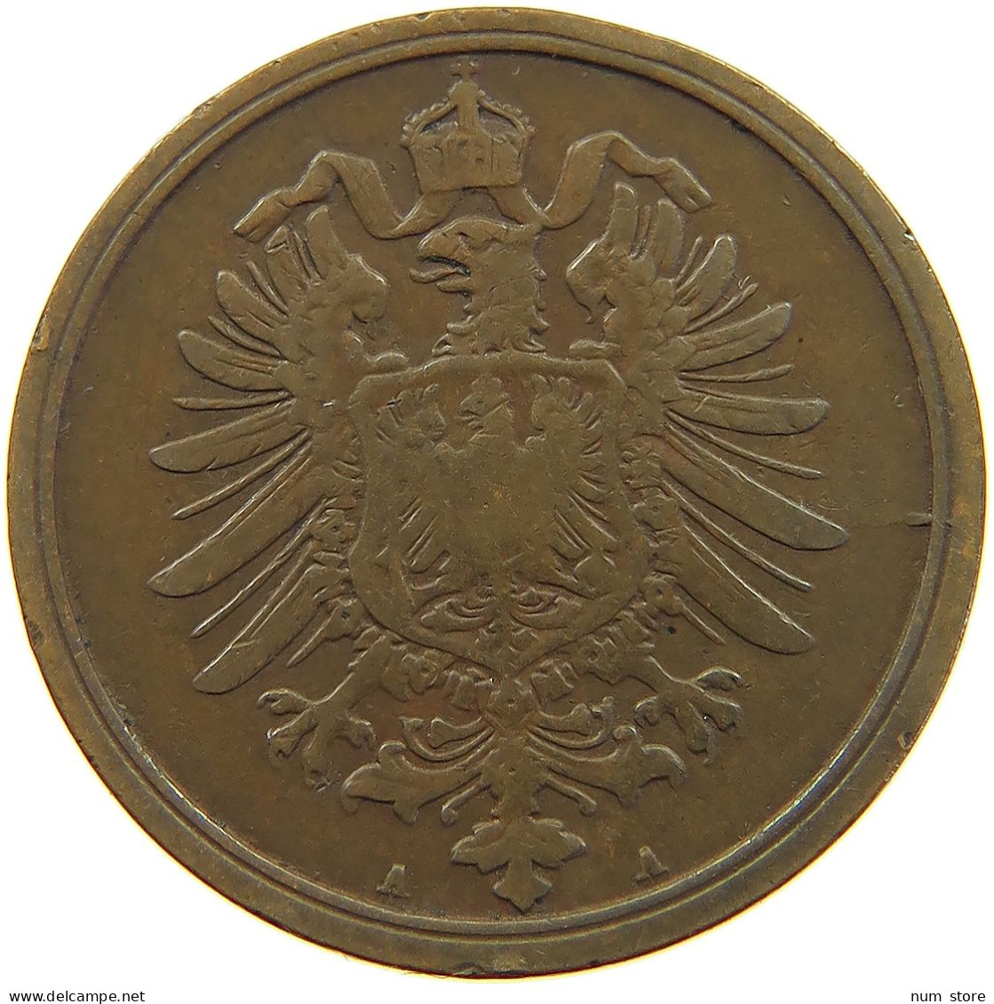 GERMANY EMPIRE 2 PFENNIG 1874 A #a013 0137 - 2 Pfennig