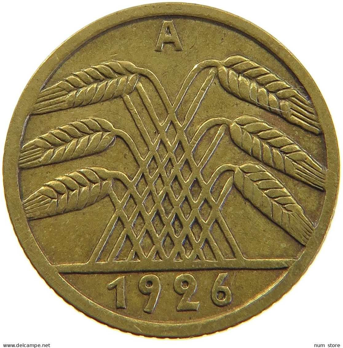 GERMANY WEIMAR 5 PFENNIG 1926 A #a055 0391 - 5 Renten- & 5 Reichspfennig