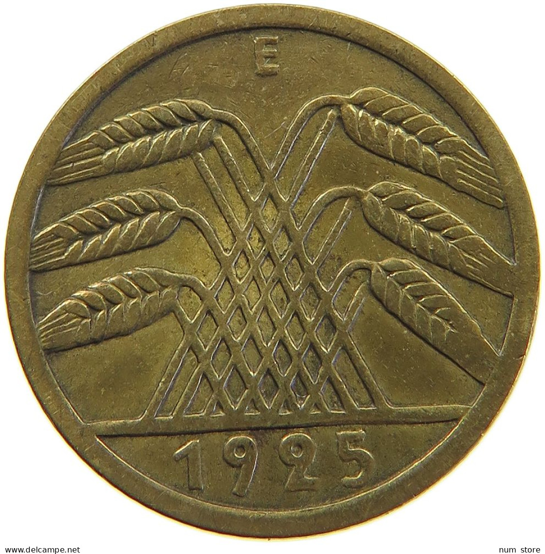 GERMANY WEIMAR 5 PFENNIG 1925 E #a055 0631 - 5 Rentenpfennig & 5 Reichspfennig