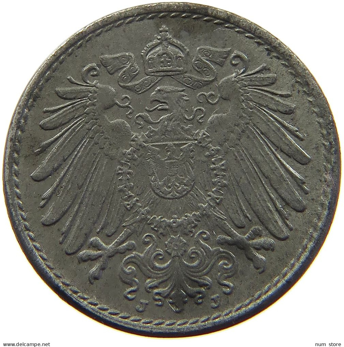 GERMANY WEIMAR 5 PFENNIG 1920 J MINTING ERROR #a006 0745 - 5 Rentenpfennig & 5 Reichspfennig