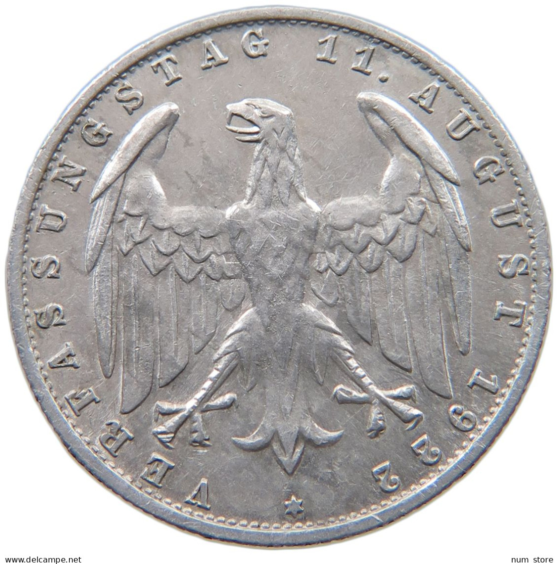 GERMANY WEIMAR 3 MARK 1922 J #a051 0453 - 3 Mark & 3 Reichsmark